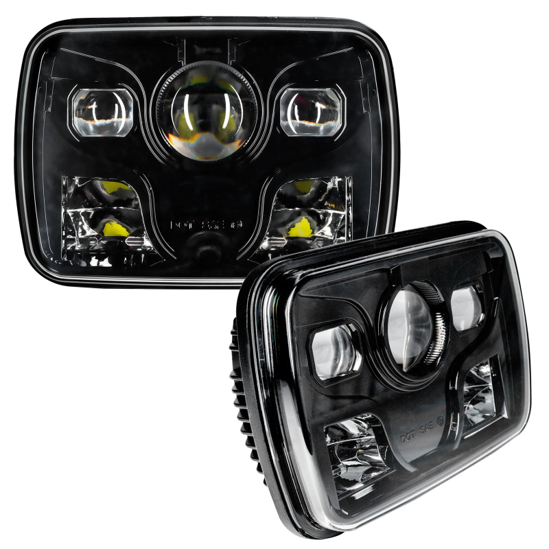 ORACLE Lighting Light Bars & Cubes Oracle 7inx6in 40W Replacement LED Headlight - Black (Pair) SEE WARRANTY