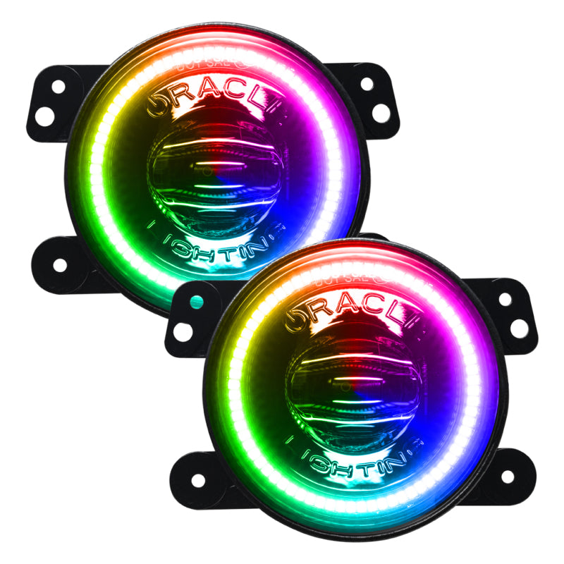 ORACLE Lighting Fog Lights Oracle Jeep Wrangler JK/JL/JT High Performance W LED Fog Lights - ColorSHIFT - Dynamic SEE WARRANTY