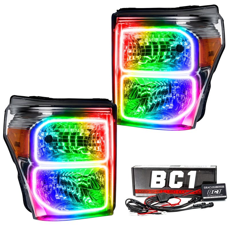 ORACLE Lighting Headlights Oracle 11-16 Ford F250/350 LED HL - ColorSHIFT w/ BC1 Controller
