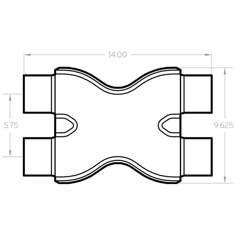 Magnaflow X Pipes MagnaFlow Smooth Trans X 3/3 X 14 SS