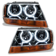 Load image into Gallery viewer, ORACLE Lighting Headlights Oracle 99-04 Jeep Grand Cherokee SMD HL - Black - ColorSHIFT w/ BC1 Controller