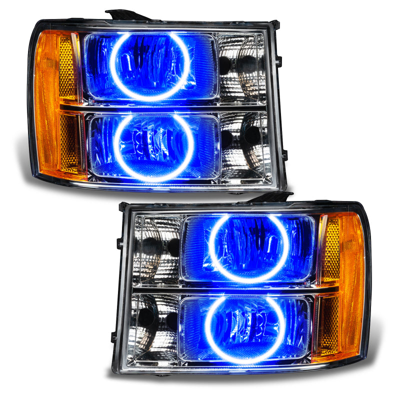 ORACLE Lighting Headlights Oracle Lighting 07-13 GMC Sierra Pre-Assembled LED Halo Headlights - Blue SEE WARRANTY