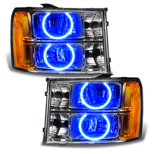 Load image into Gallery viewer, ORACLE Lighting Headlights Oracle Lighting 07-13 GMC Sierra Pre-Assembled LED Halo Headlights - Blue SEE WARRANTY