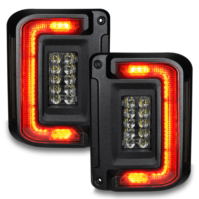 ORACLE Lighting Tail Lights Oracle 07-17 Jeep Wrangler JK Flush Mount LED Tail Lights - Tinted