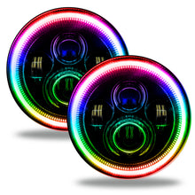 Load image into Gallery viewer, ORACLE Lighting Headlights Oracle 7in High Powered LED Headlights - Black Bezel - ColorSHIFT No Controller SEE WARRANTY
