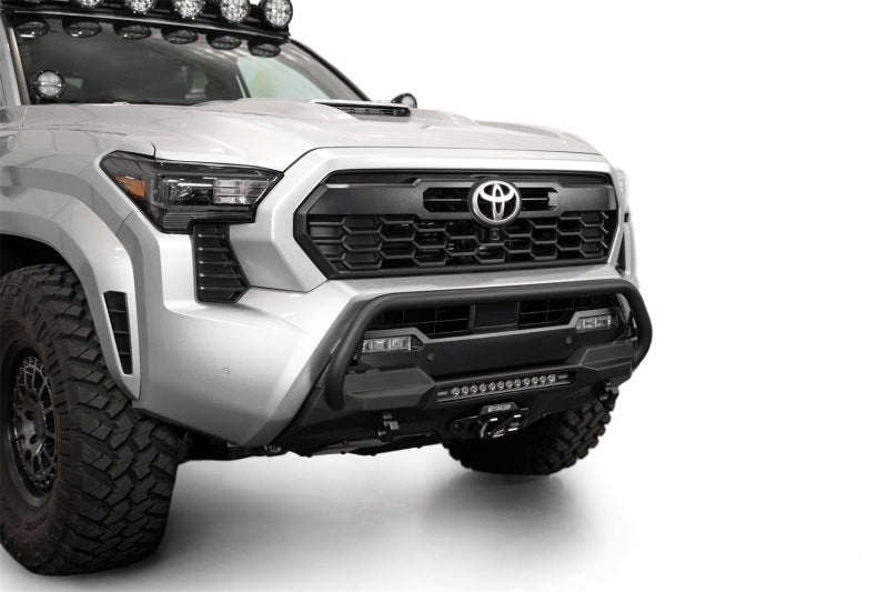 Addictive Desert Designs Bumpers - Steel ADD 2024+ Toyota Tacoma Stealth Center Mount Winch Front Bumper w/ Top Hoop