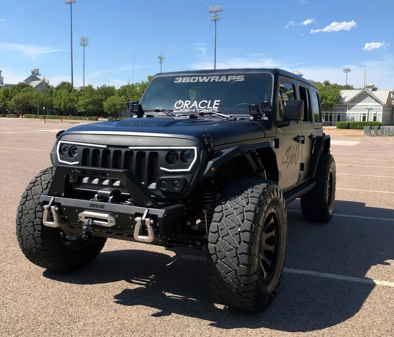 ORACLE Lighting Light Accessories and Wiring Oracle VECTOR Series Full LED Grille - Jeep Wrangler JL/JT - NA SEE WARRANTY