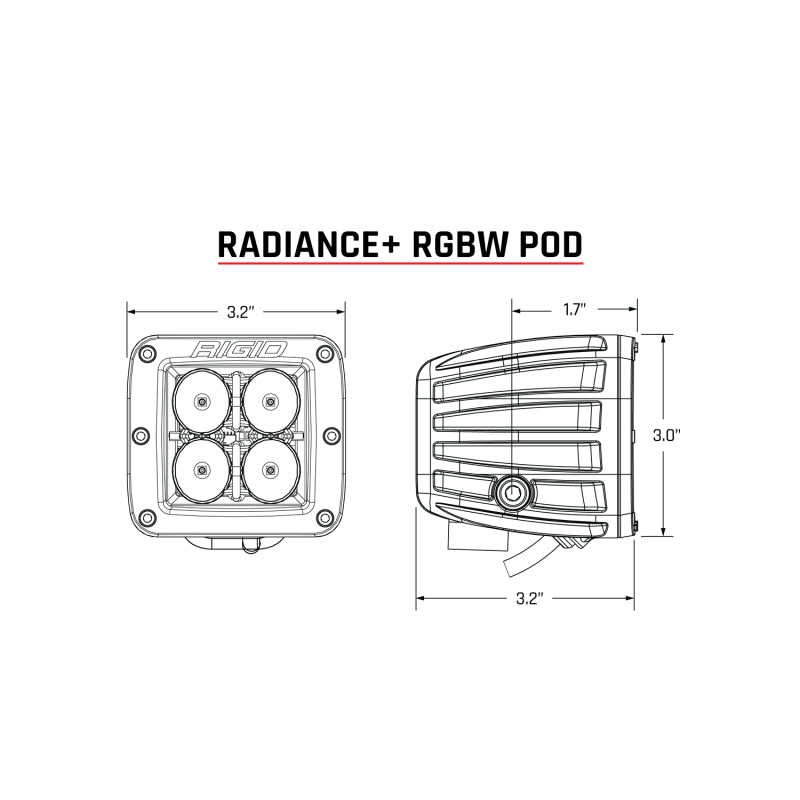 Rigid Industries Light Bars & Cubes Rigid Industries Radiance+ Pod RGBW - Pair