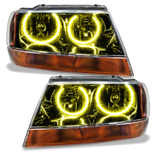 Load image into Gallery viewer, ORACLE Lighting Headlights Oracle 99-04 Jeep Grand Cherokee SMD HL - Black - ColorSHIFT w/ BC1 Controller
