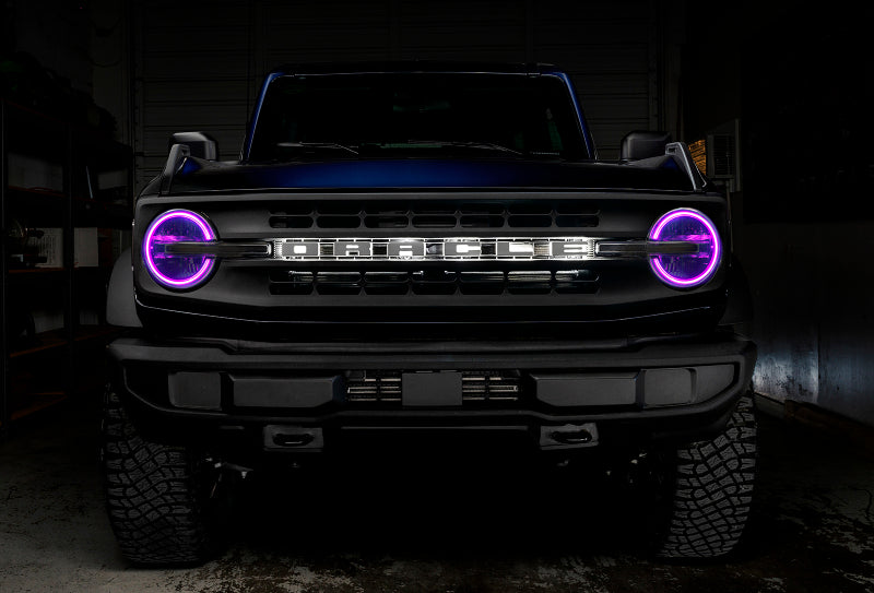 ORACLE Lighting Headlights Oracle 2021 Ford Bronco DRL Upgrade w/ Halo Kit - ColorSHIFT w/ BC1 Controller SEE WARRANTY