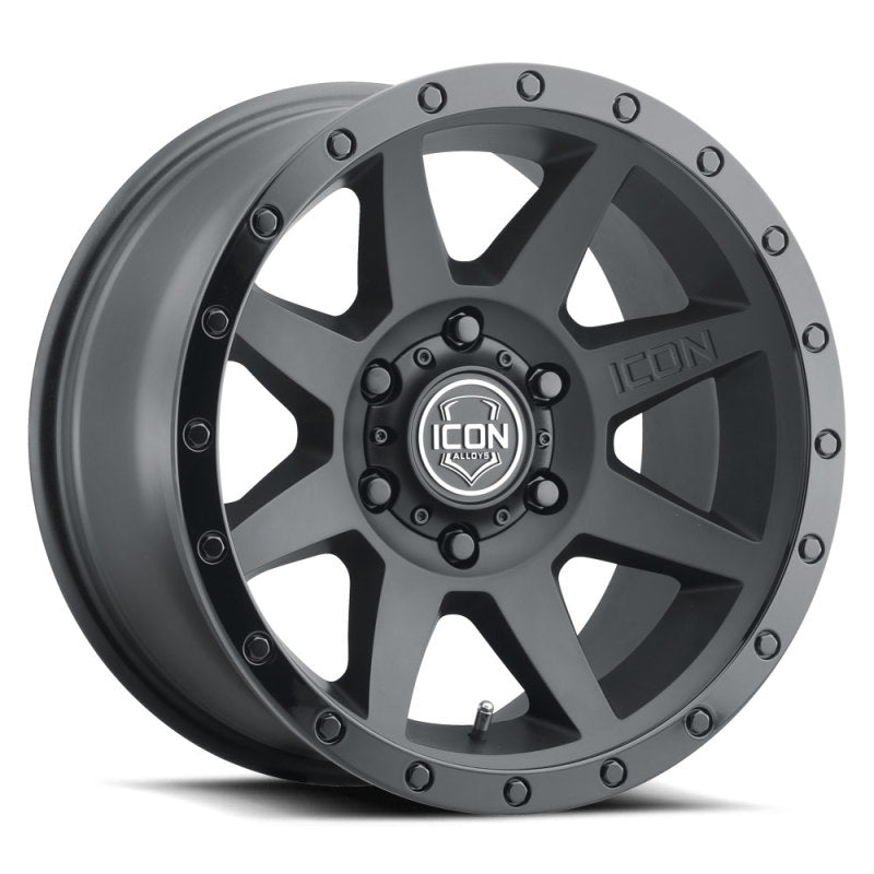 ICON Wheels - Cast ICON Rebound 17x8.5 5x5 -6mm Offset 4.5in BS 71.5mm Bore Double Black Wheel