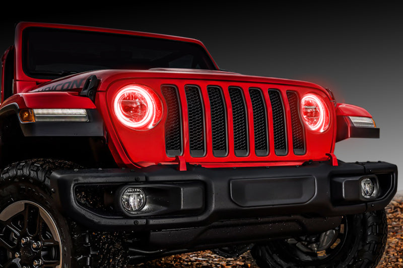 ORACLE Lighting Fog Lights ORACLE Lighting Jeep Wrangler JL/Gladiator JT LED Surface Mount Headlight Halo Kit SEE WARRANTY
