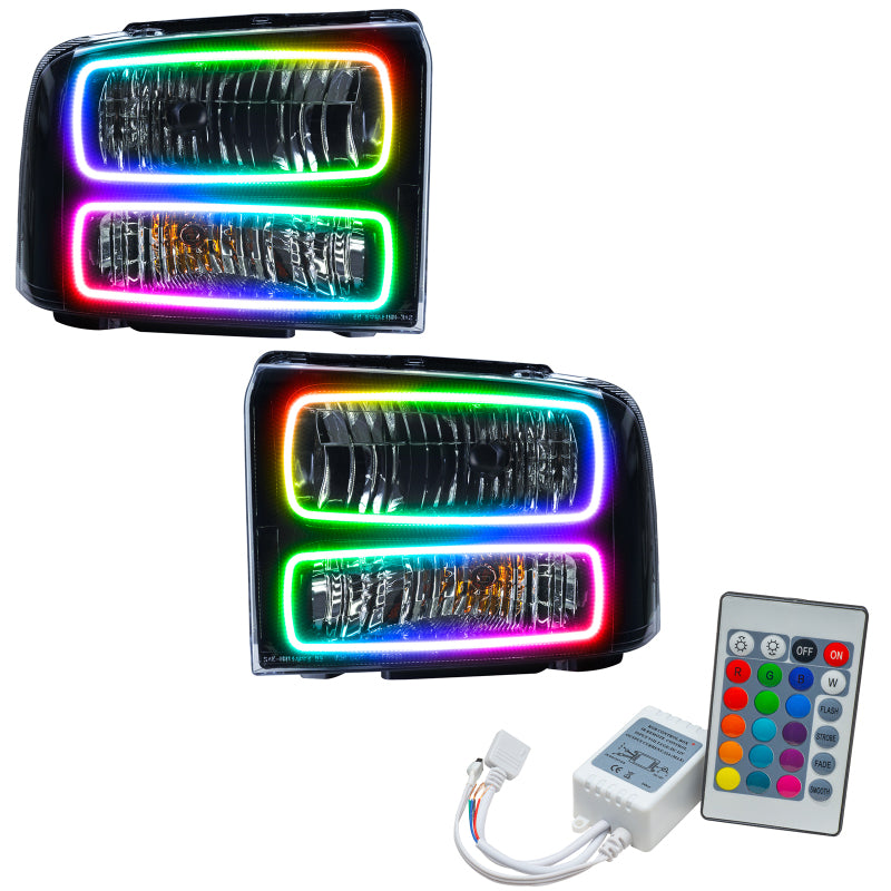 ORACLE Lighting Headlights Oracle 05 Ford Excursion SMD HL - Black - ColorSHIFT w/ Simple Controller SEE WARRANTY