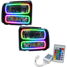Load image into Gallery viewer, ORACLE Lighting Headlights Oracle 05 Ford Excursion SMD HL - Black - ColorSHIFT w/ Simple Controller SEE WARRANTY