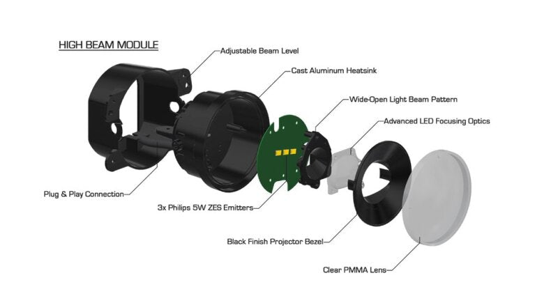 ORACLE Lighting Light Accessories and Wiring Oracle VECTOR Series Full LED Grille - Jeep Wrangler JK - NA SEE WARRANTY