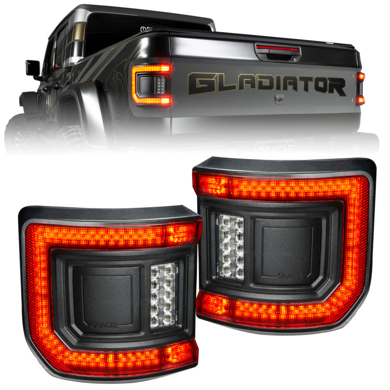 ORACLE Lighting Tail Lights Oracle 2020+ Jeep Gladiator JT Flush Mount LED Tail Lights -  Tinted Lens