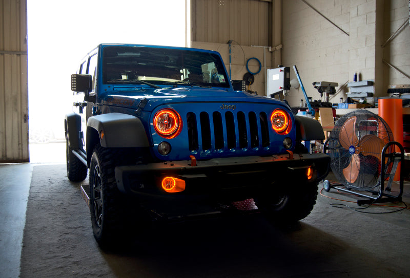 ORACLE Lighting Headlights Oracle 07-16 Jeep Wrangler JK SMD HL - ColorSHIFT w/ BC1 Controller SEE WARRANTY