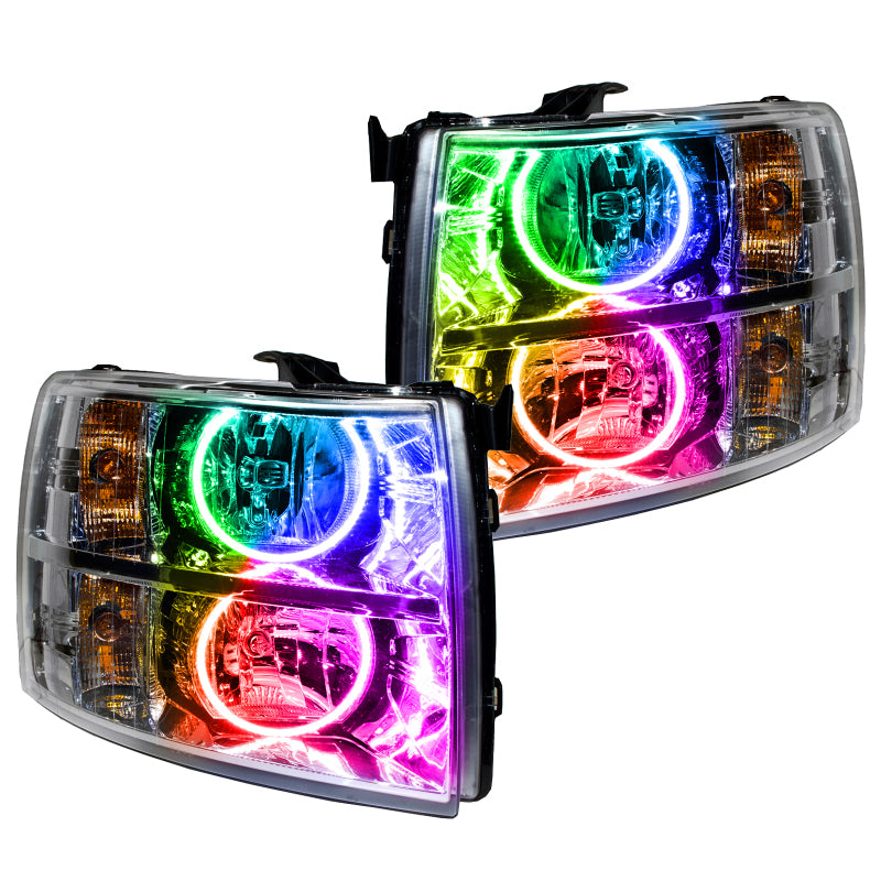 ORACLE Lighting Headlights Oracle 07-13 Chevrolet Silverado SMD HL - Round Style - ColorSHIFT w/o Controller SEE WARRANTY