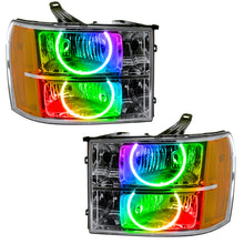 Load image into Gallery viewer, ORACLE Lighting Headlights Oracle 07-13 GMC Sierra SMD HL - Round Ring Design - ColorSHIFT w/ Simple Controller SEE WARRANTY