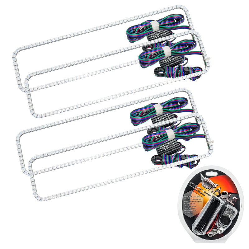 ORACLE Lighting Headlights Oracle GMC Suburban 96-99 Dual Halo Kit - ColorSHIFT SEE WARRANTY