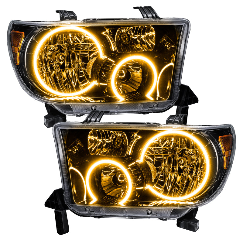 ORACLE Lighting Headlights Oracle 07-11 Toyota Tundra Pre-Assembled Headlights - Black Housing - ColorSHIFT w/ BC1 Controller
