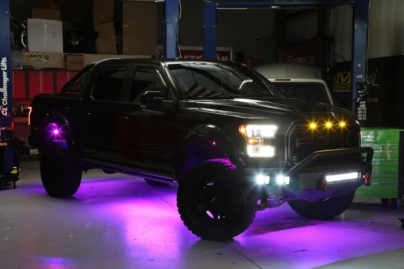 ORACLE Lighting Light Bars & Cubes Oracle Bluetooth + RF Underbody Rock Light Kit - 8 PCS - ColorSHIFT SEE WARRANTY