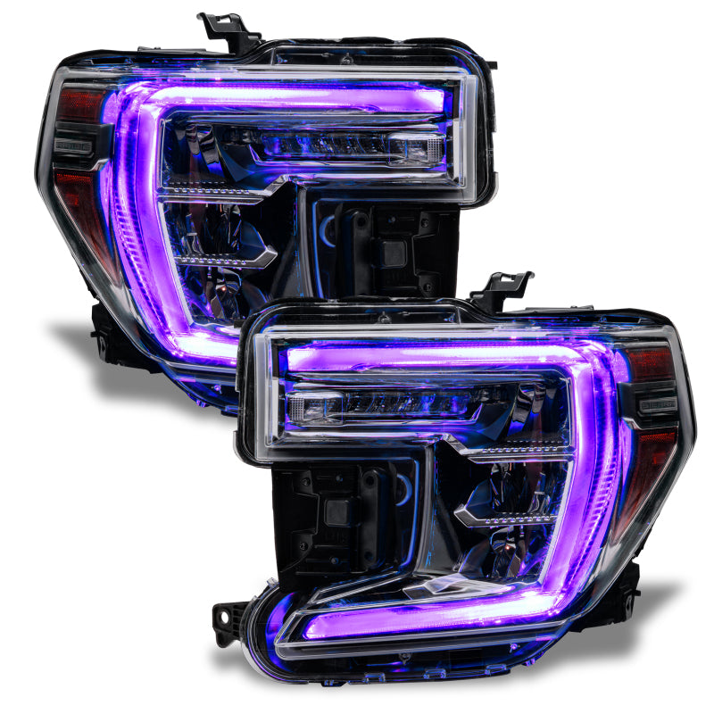 ORACLE Lighting Headlights Oracle 19-21 GMC Sierra 1500 RGB+W Headlight DRL Upgrade Kit - ColorSHIFT w/o Cntrl SEE WARRANTY