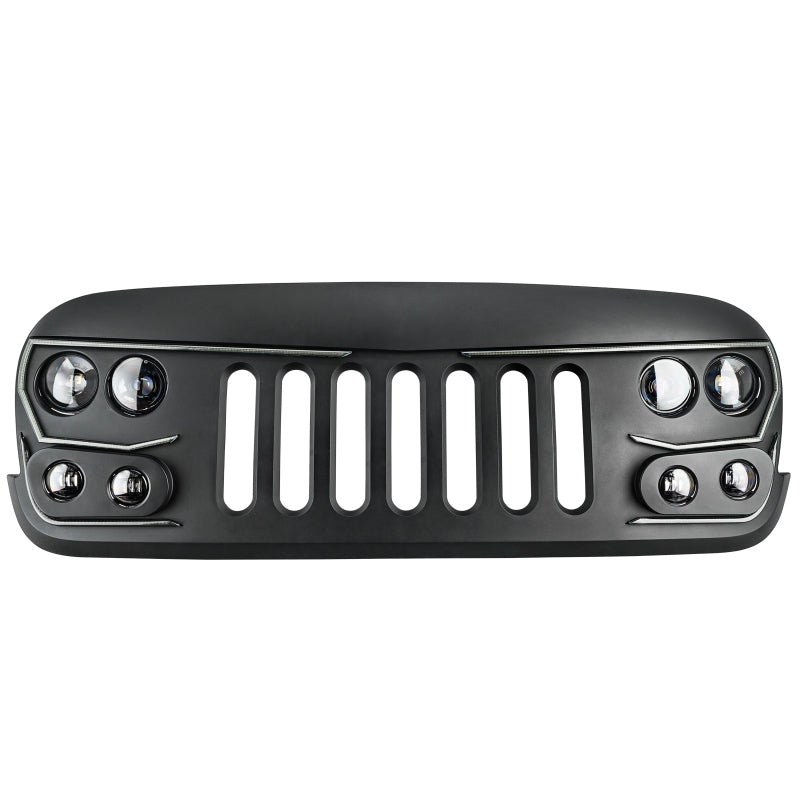 ORACLE Lighting Light Accessories and Wiring Oracle VECTOR Series Full LED Grille - Jeep Wrangler JK - NA SEE WARRANTY