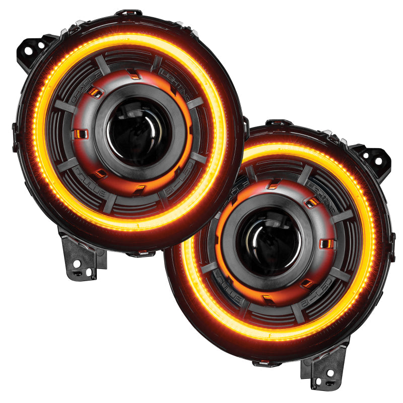 ORACLE Lighting Headlights Oracle Jeep JL/Gladiator JT Oculus Bi-LED Projector Headlights - Amber/White Switchback SEE WARRANTY