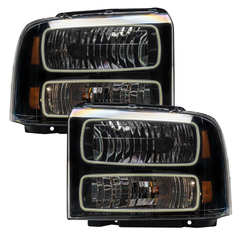 ORACLE Lighting Headlights Oracle 05-07 Ford F-250/350 SMD HL - Black - ColorSHIFT w/ BC1 Controller