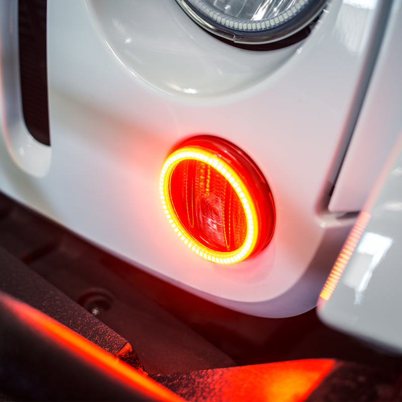 ORACLE Lighting Fog Lights Oracle Jeep Wrangler 07-17 LED Waterproof Turn Signal Halo Kit - Amber SEE WARRANTY