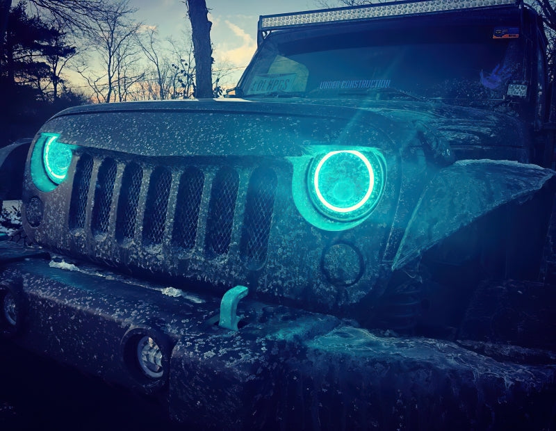 ORACLE Lighting Headlights Oracle 7in High Powered LED Headlights - Black Bezel - Dynamic - Dynamic SEE WARRANTY