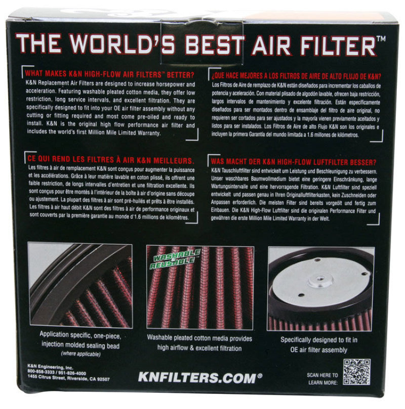K&N Engineering Air Filters - Drop In K&N Universal 7in OD / 5in ID / 1.938in H Round Replacement Air Filter