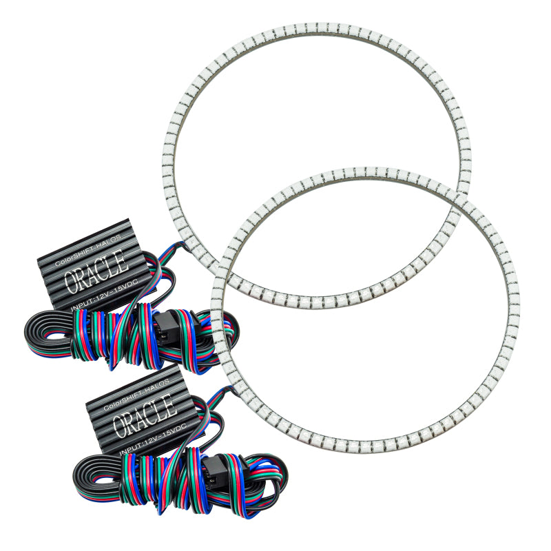 ORACLE Lighting Fog Lights Oracle Jeep Wrangler TJ 97-06 LED Waterproof Halo Kit - ColorSHIFT w/o Controller SEE WARRANTY
