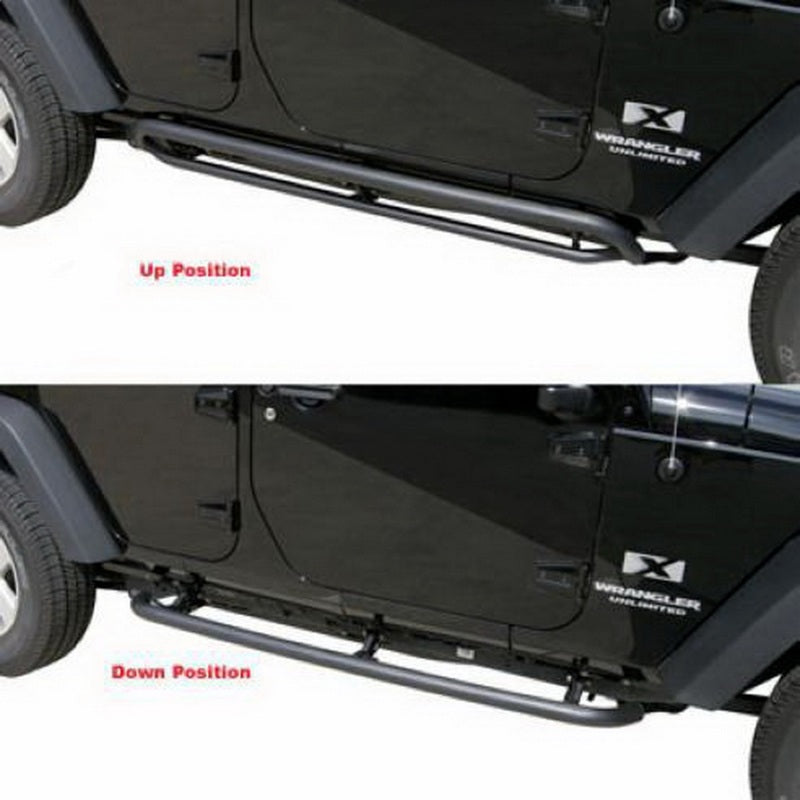 Rampage Side Steps Rampage 2007-2018 Jeep Wrangler(JK) Srs Side Bar Rockerguard Step - Black