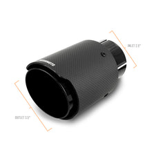 Load image into Gallery viewer, Mishimoto Muffler Mishimoto 2x Carbon Fiber Muffler Tip 2.5in Inlet 3.5in Outlet Black