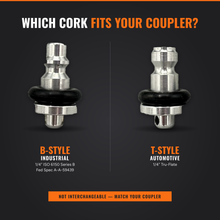Load image into Gallery viewer, CMM Offroad automotive and industrial air coupler fitment comparison — available from Offroad Trading Company