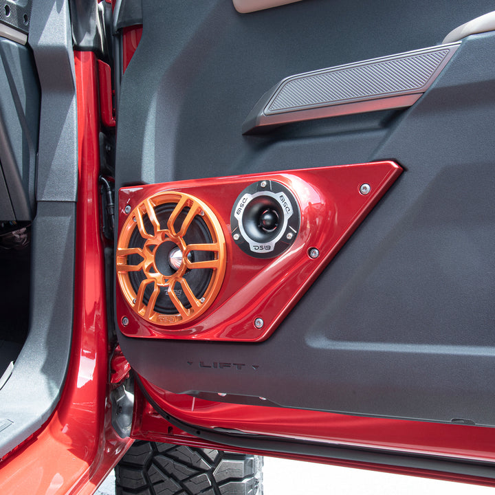 Ford Bronco 6th Gen Front Doors 6.5" Speaker and 3.8" Tweeter Panels