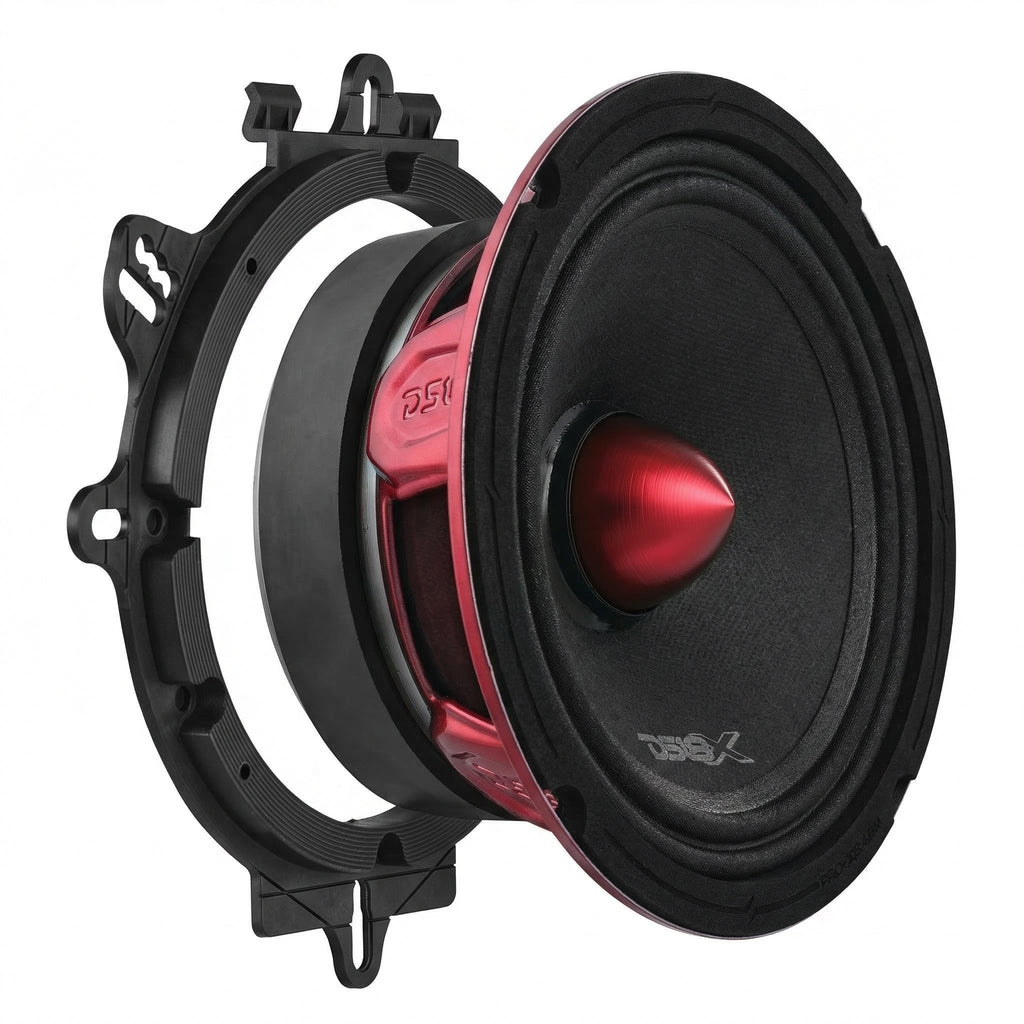 PRO-X 6.5" Mid-Range Loudspeaker with Bullet and OEM Adapter Kit | 250W RSM 4-Ohm