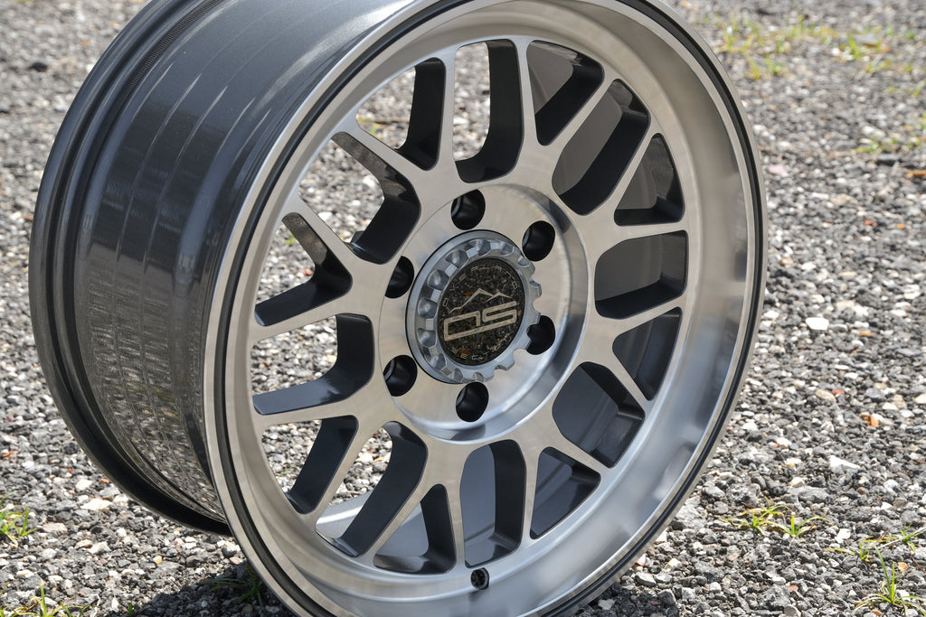Overland Sector Hyperdrive Flow Formed 17x8.5 +25 6x139.7 106.1mm Gloss Gun Metal/Machined Face