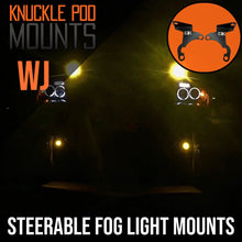 Load image into Gallery viewer, Jeep WJ Grand Cherokee Steerable Knuckle Pod Light Mounts (1999-2004)