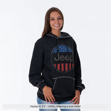 Load image into Gallery viewer, JEDCo Hoodie Sweatshirt Jeep - USA Oval Flag Accent Hoodie
