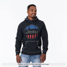 Load image into Gallery viewer, JEDCo Hoodie Sweatshirt Jeep - USA Oval Flag Accent Hoodie
