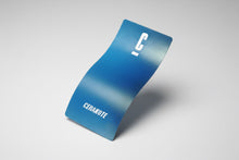 Load image into Gallery viewer, CMM Offroad blue Cerakote finish swatch — available from Offroad Trading Company