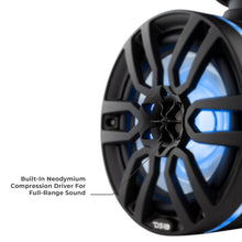 Load image into Gallery viewer, NXL 8" Marine Water Resistant Wakeboard Tower Speakers with Integrated RGB LED Lights 375 Watts