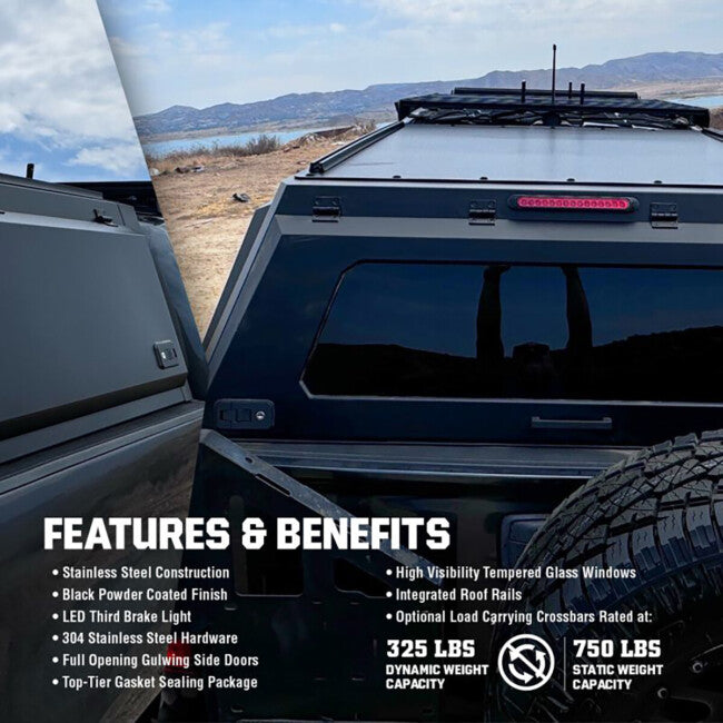 OVS Expedition Truck Bed Cap for 2019+ Jeep Gladiator (5′ Bed) (70100003)