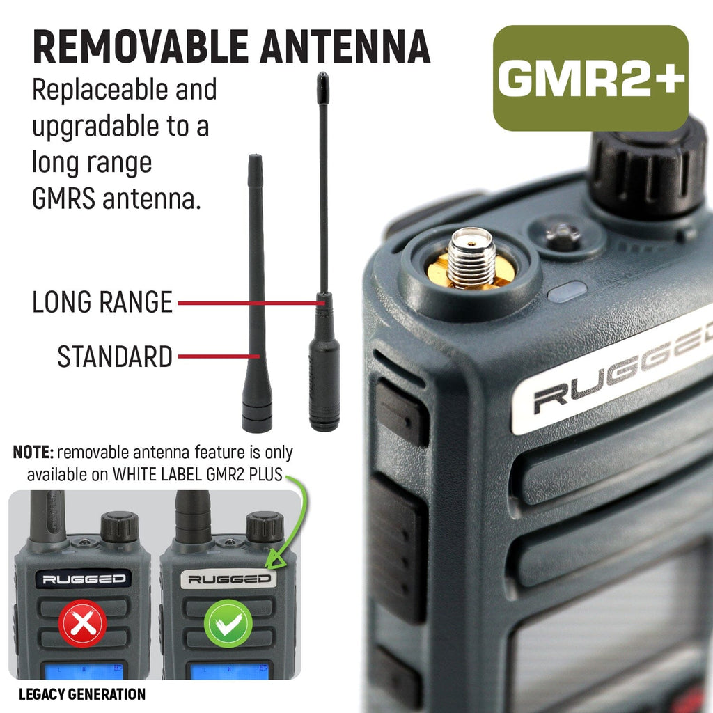 Rugged Radios Handheld Radios 2 PACK - Rugged GMR2 PLUS - GMRS / FRS Two Way Handheld Radios