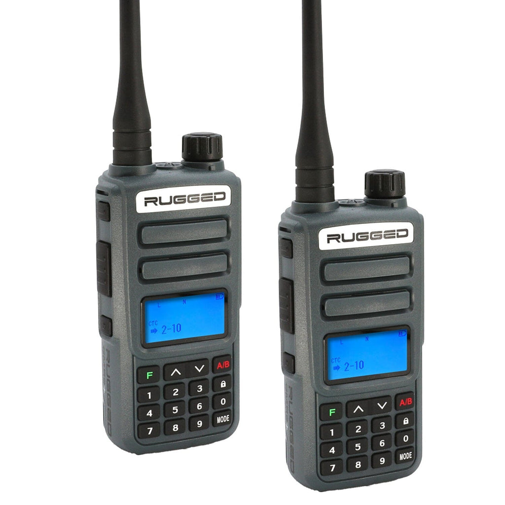 Rugged Radios Handheld Radios Grey 2 PACK - Rugged GMR2 PLUS - GMRS / FRS Two Way Handheld Radios