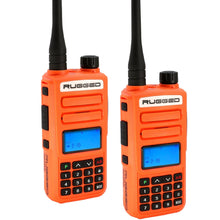 Load image into Gallery viewer, Rugged Radios Handheld Radios Safety Orange 2 PACK - Rugged GMR2 PLUS - GMRS / FRS Two Way Handheld Radios