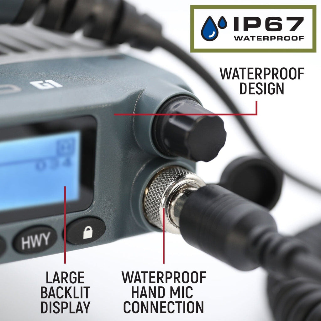 Rugged Radios Mobile Radios Radio Kit - G1 ADVENTURE SERIES Waterproof GMRS Mobile Radio with Antenna